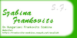 szabina frankovits business card